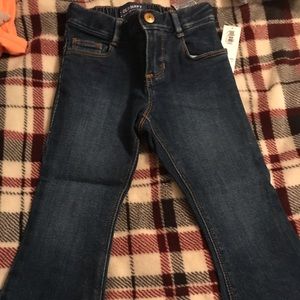 Boot-cut jeans for toddler girls.